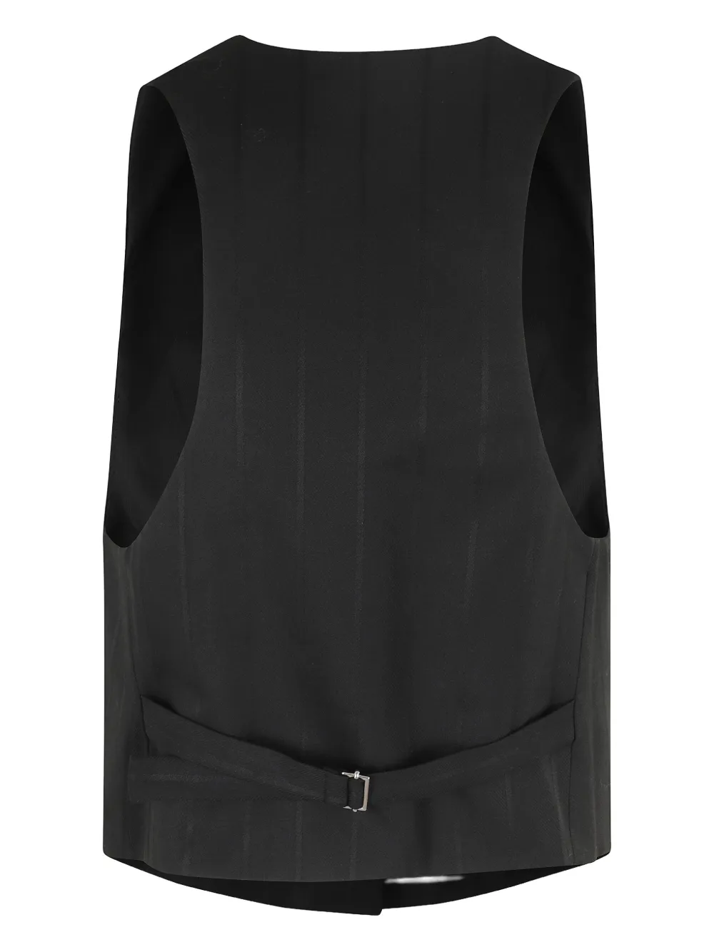 THE ANDAMANE Yelena gilet met krijtstreep en V-hals Zwart