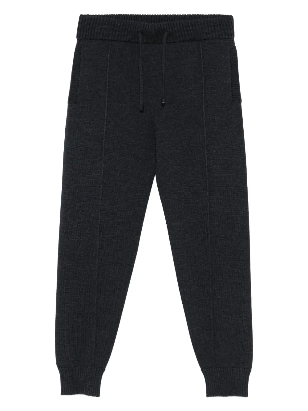 Drumohr ribbed-knit merino track pants | Grey | Image 1