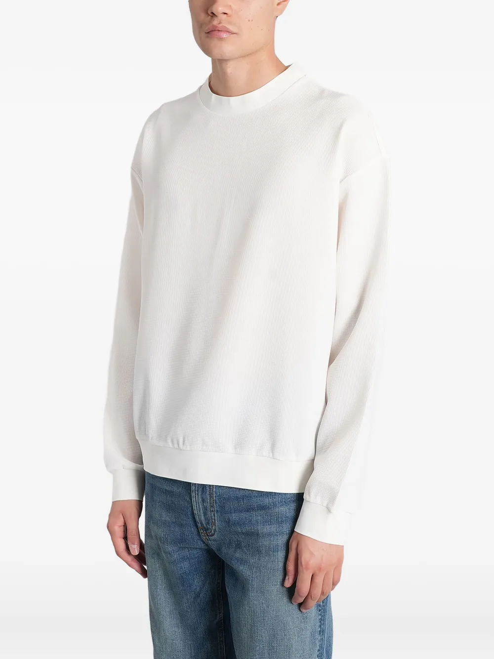 Emporio Armani Sweatshirt In White Polyester In White