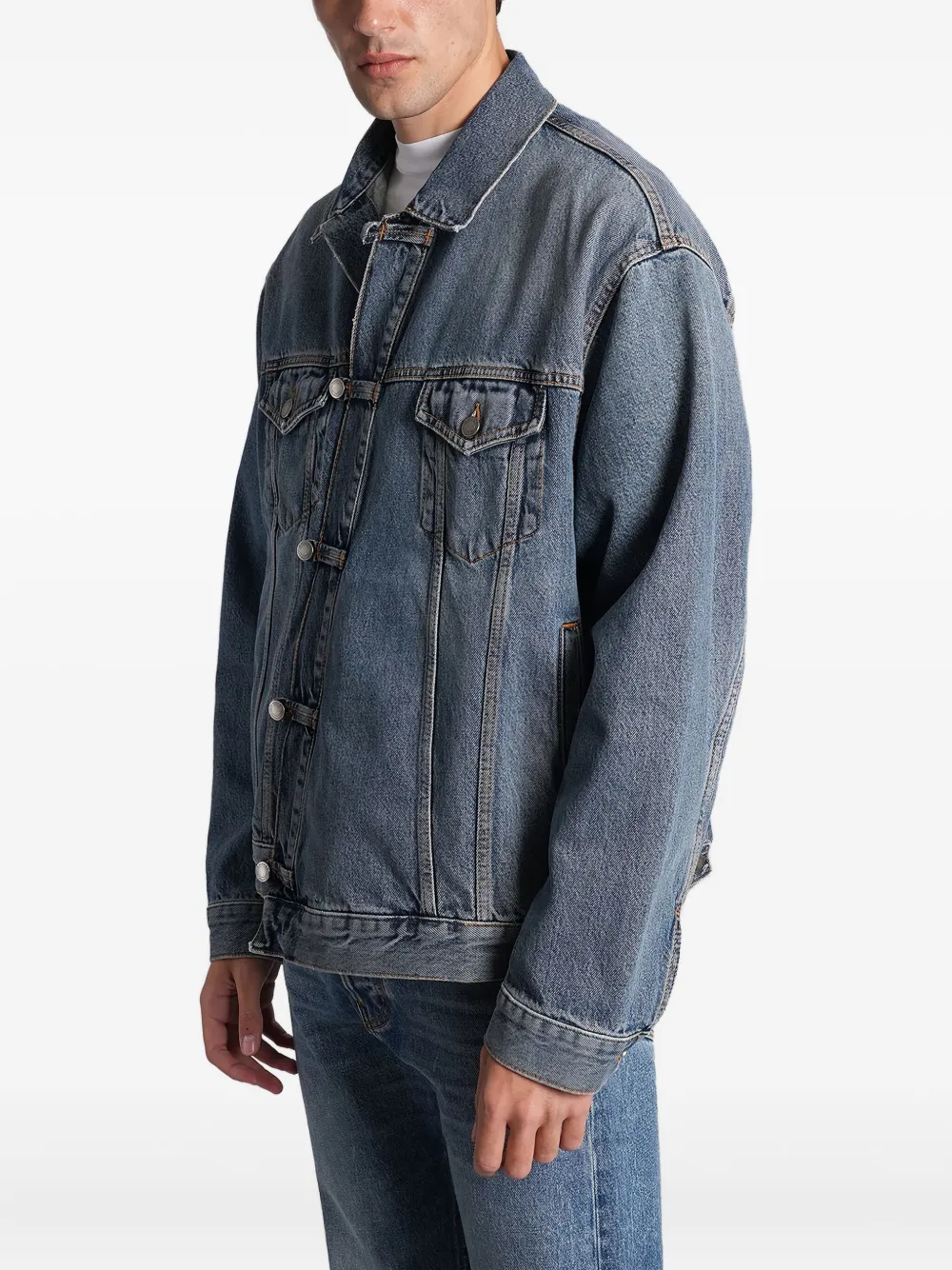 Haikure Jas met knopen Blauw