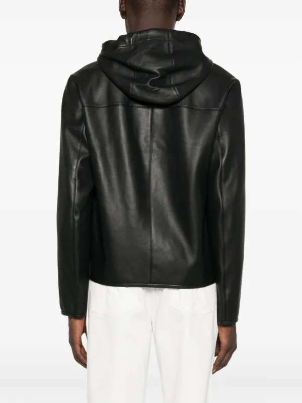 Emporio Armani フーデッド ジャケット | ブラック | FARFETCH JP