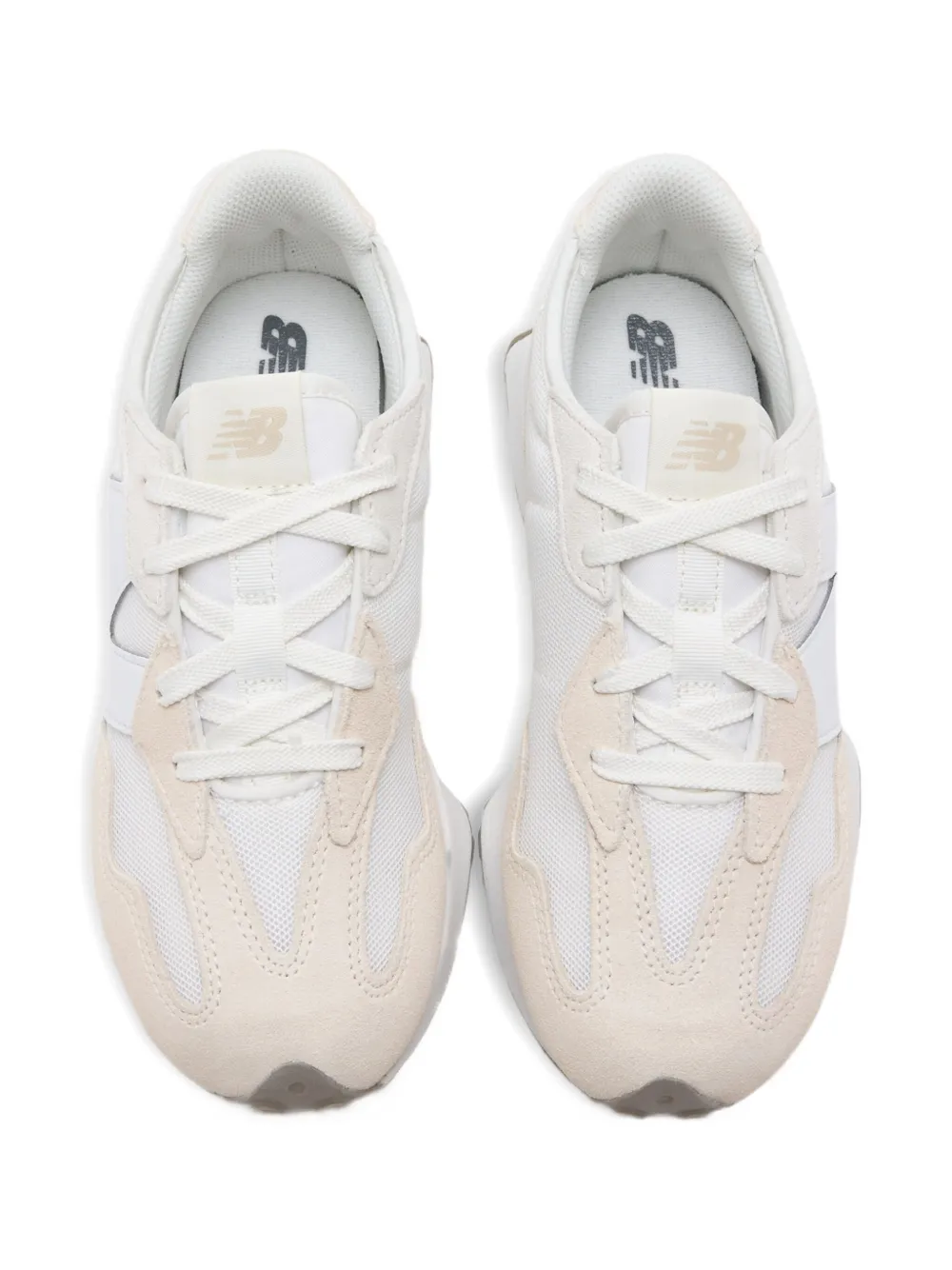 New Balance Kids 327 suede-panel sneakers Neutrals