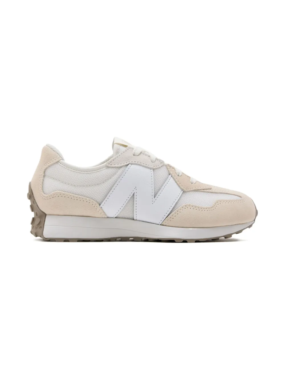New Balance Kids 327 suede-panel sneakers Neutrals