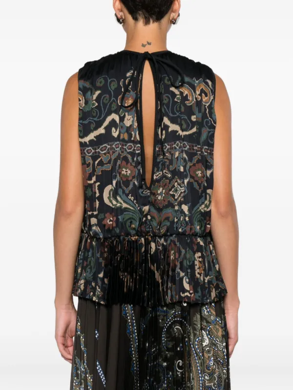 sacai ペイズリートップ