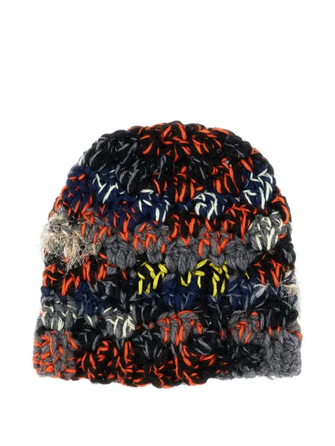 Exquisite J striped wool beanie