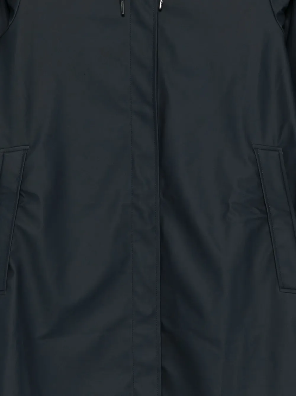 Rains Branded A-line Shell Jacket In Blue