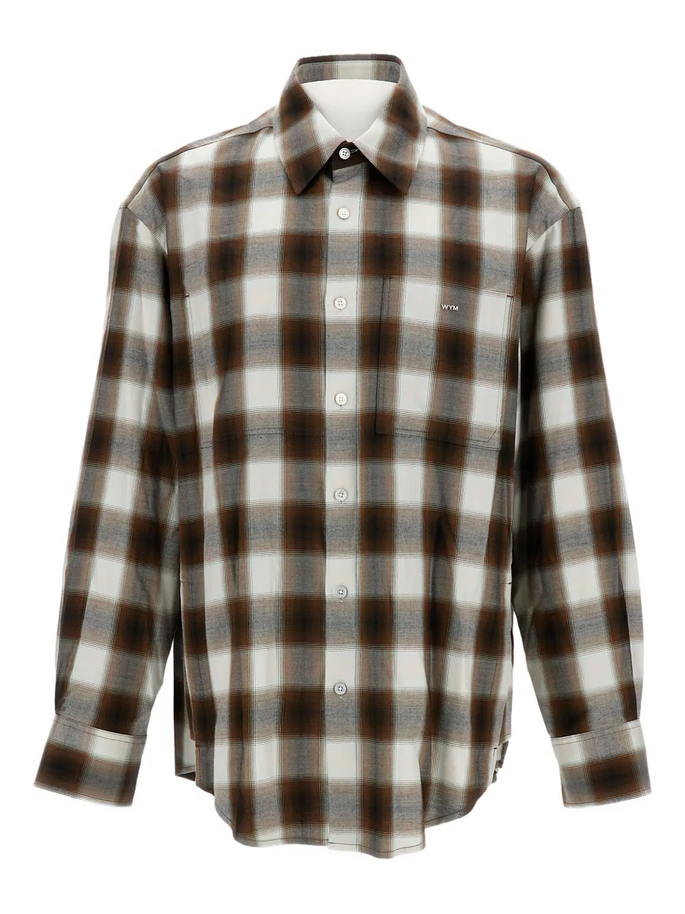 Wooyoungmi checked cotton shirt | Green | Image 1
