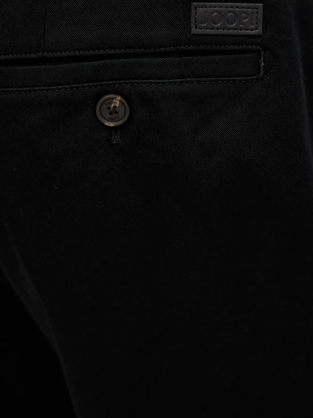 Joop! Hank chino broek met knoop Zwart