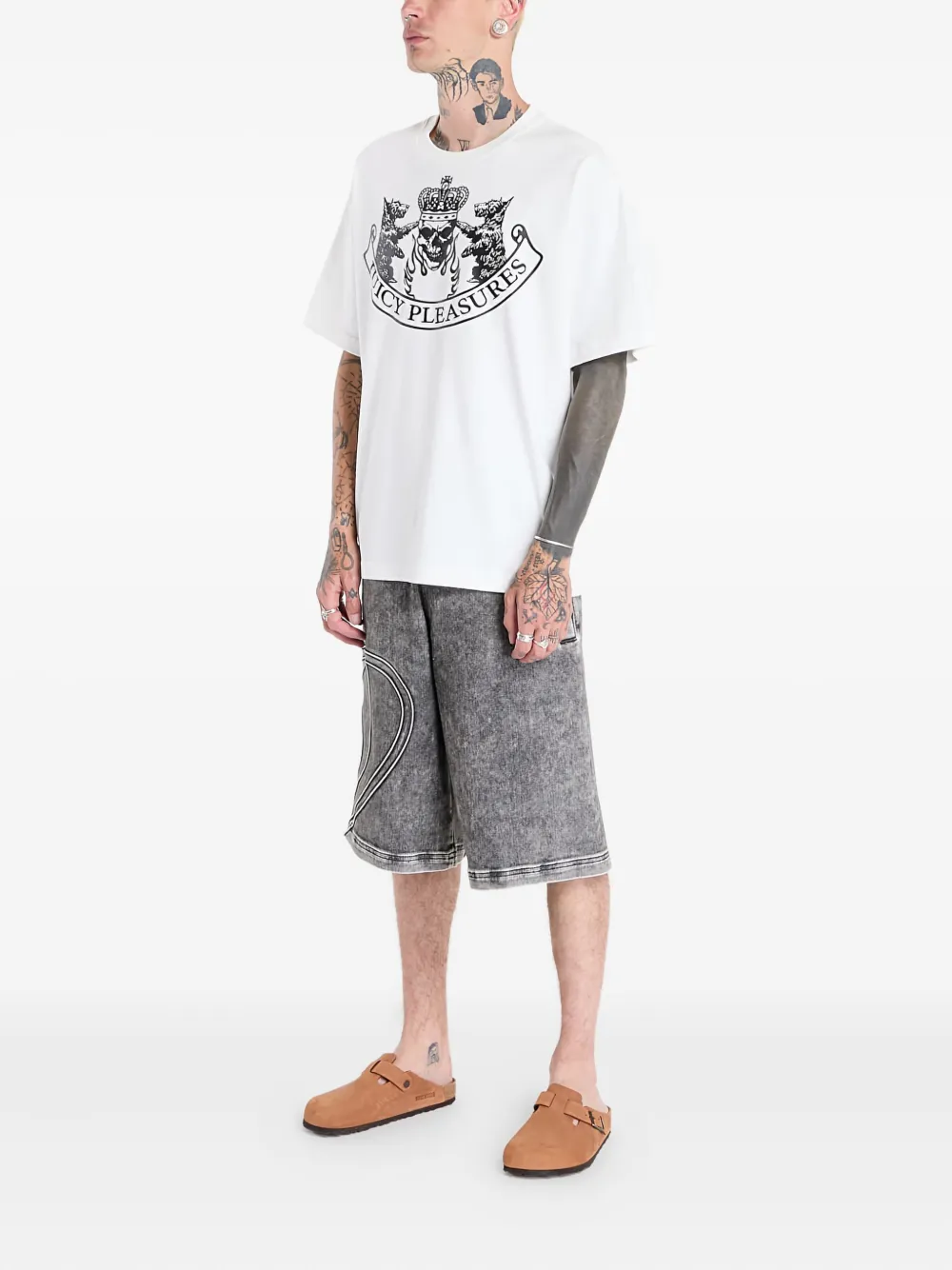 Pleasures Skull Crest T-shirt - Wit