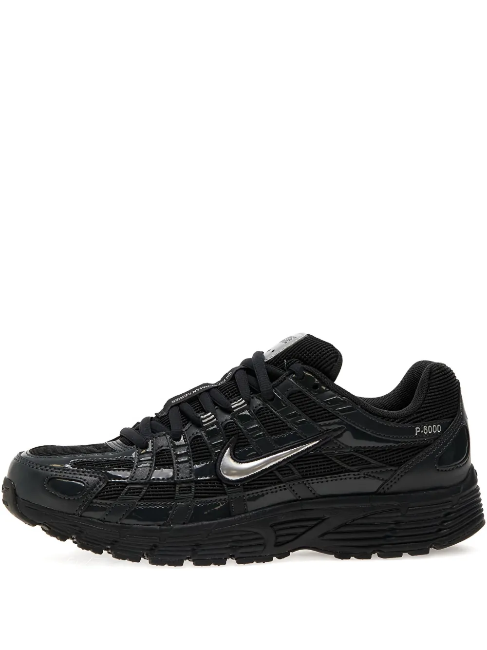 Nike P-6000 patent-strap sneakers Black