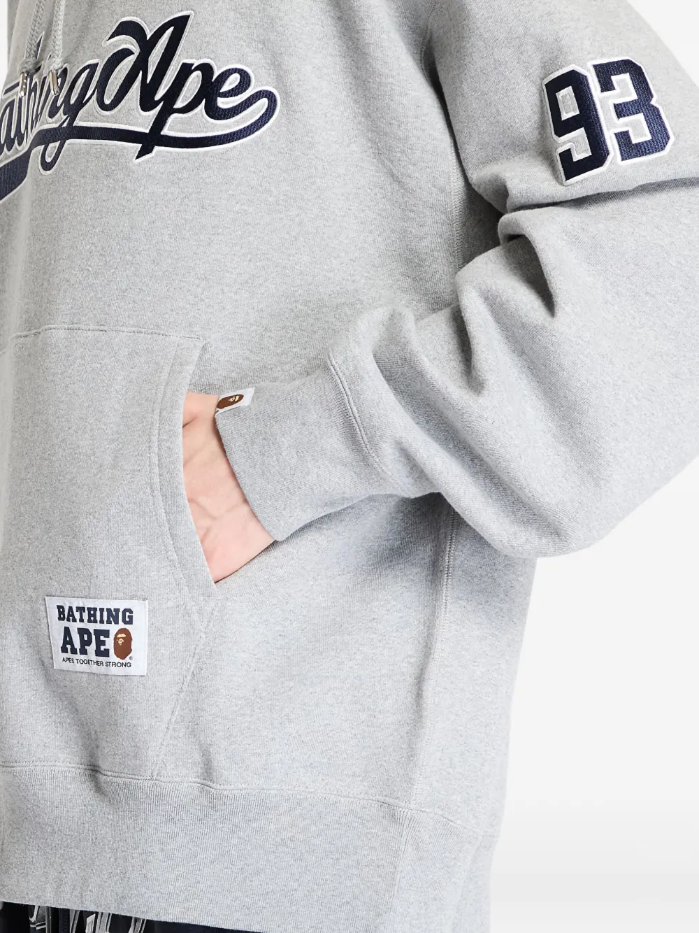 A BATHING APE Hoodie met logo Grijs