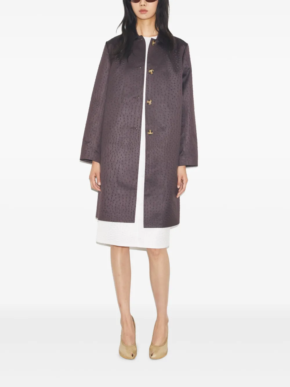 Tory Burch Jas met textuur Paars