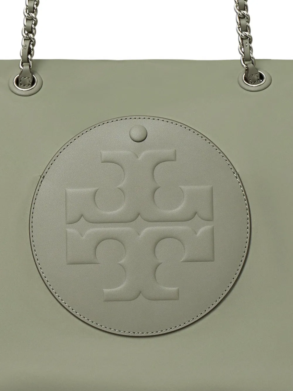 Tory Burch chain-strap logo-plaque tote bag Beige