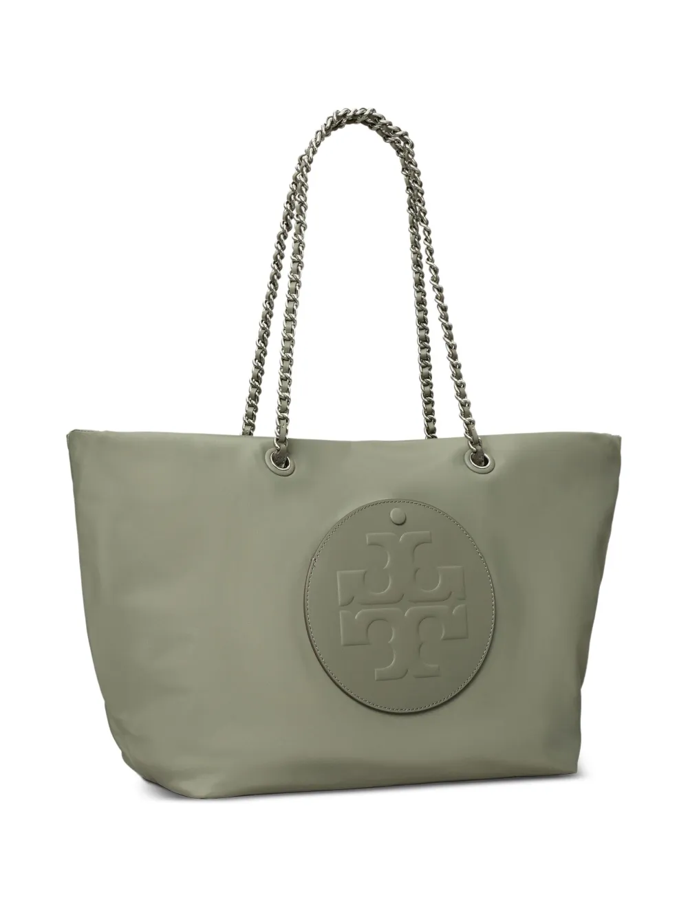 Tory Burch chain-strap logo-plaque tote bag Beige