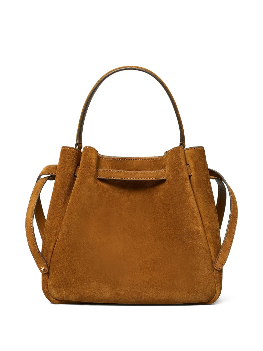 Tory Burch Romy Suede Bucket Bag In Brown