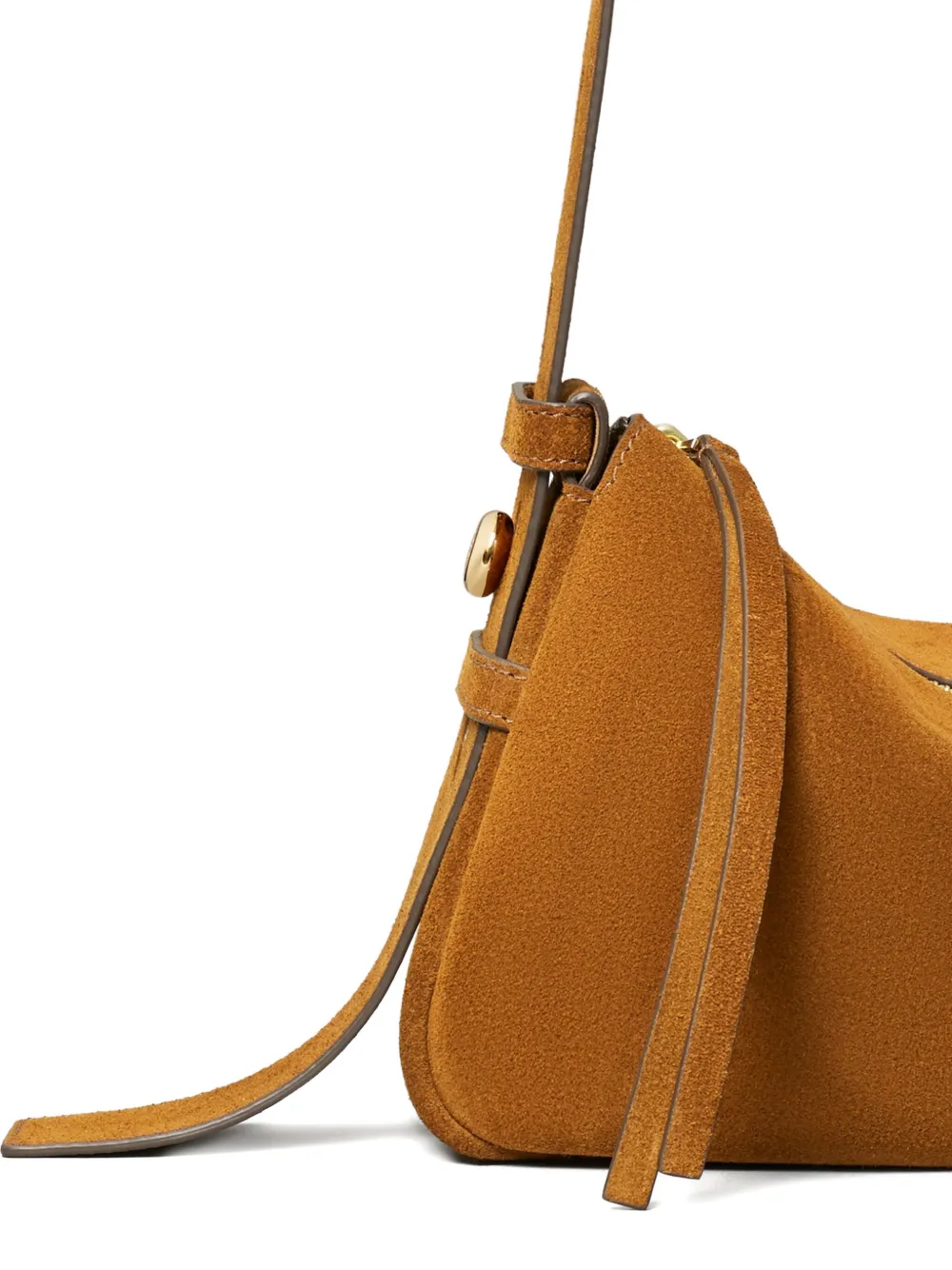 Tory Burch Romy suède schoudertas Bruin