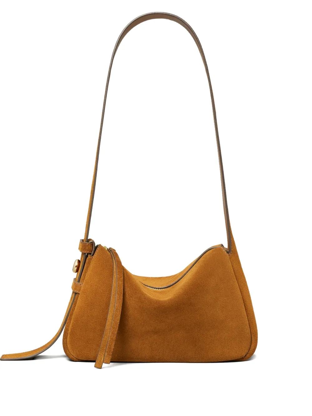 Tory Burch Romy Suede Shoulder Bag In Brown