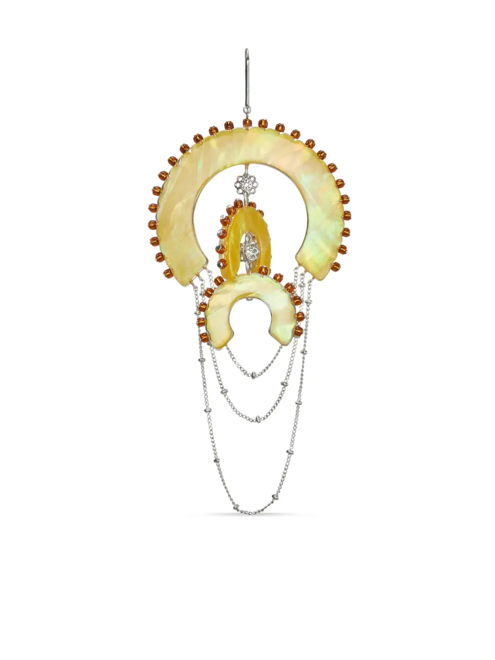 Tory Burch Chandelier resin-bead earrings - Beige