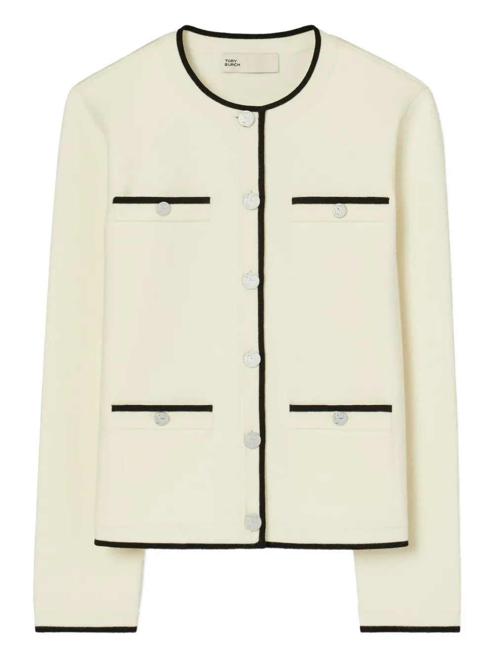 Tory Burch Kendra vest met knopen Beige