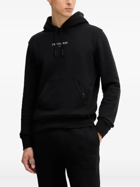 Trussardi logo-embroidered hoodie