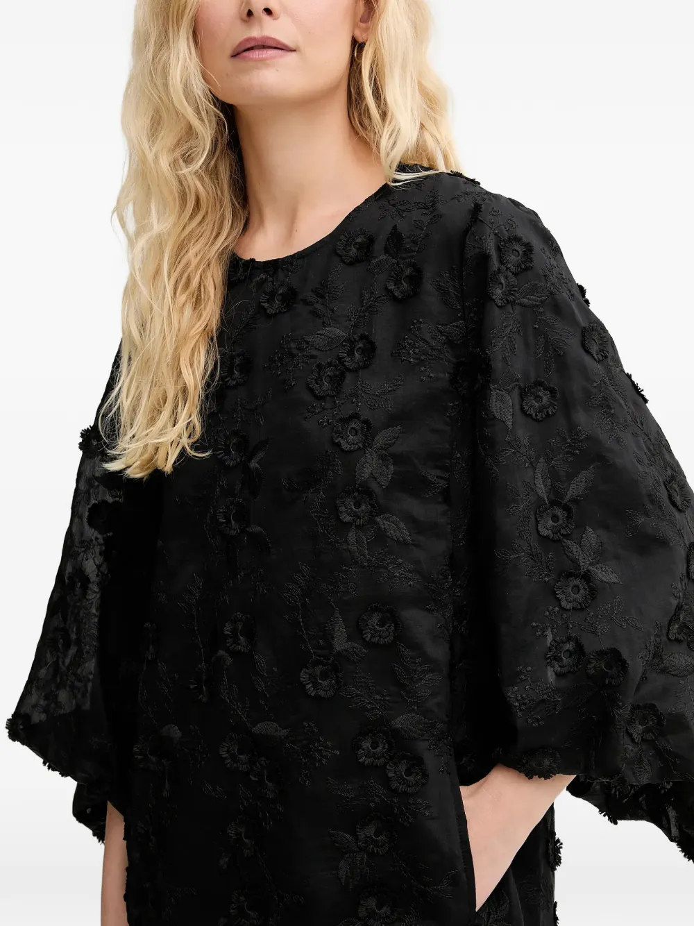MUNTHE Pansi mini-jurk met bloemenprint Zwart