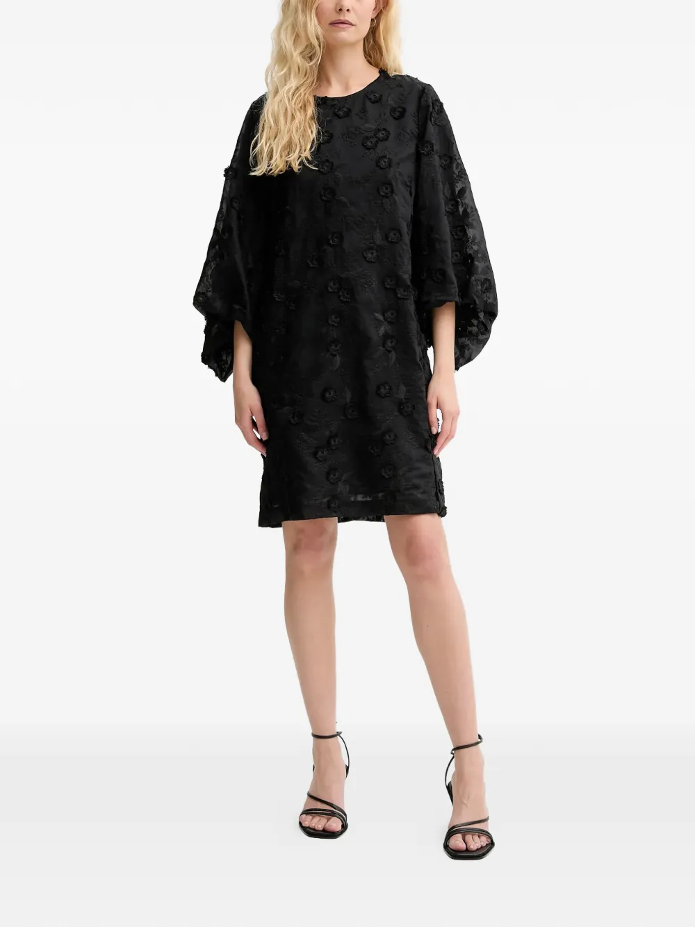 MUNTHE Pansi floral mini dress - Zwart