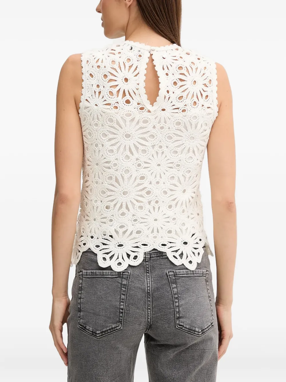 Pedro Del Hierro Mouwloze top Beige
