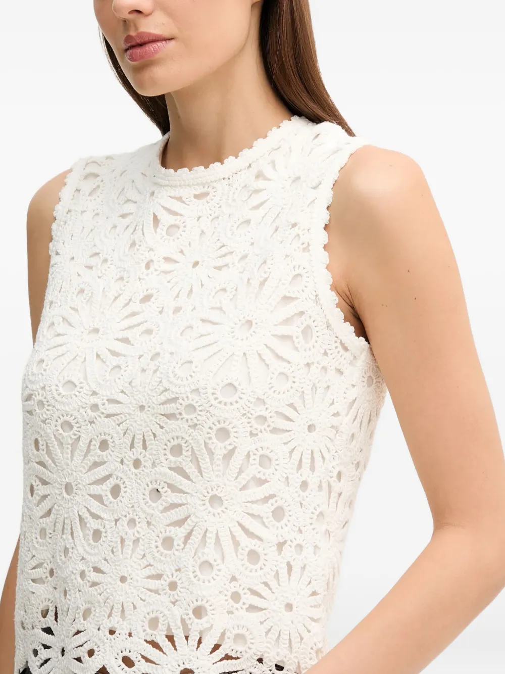 Pedro Del Hierro Mouwloze top Beige