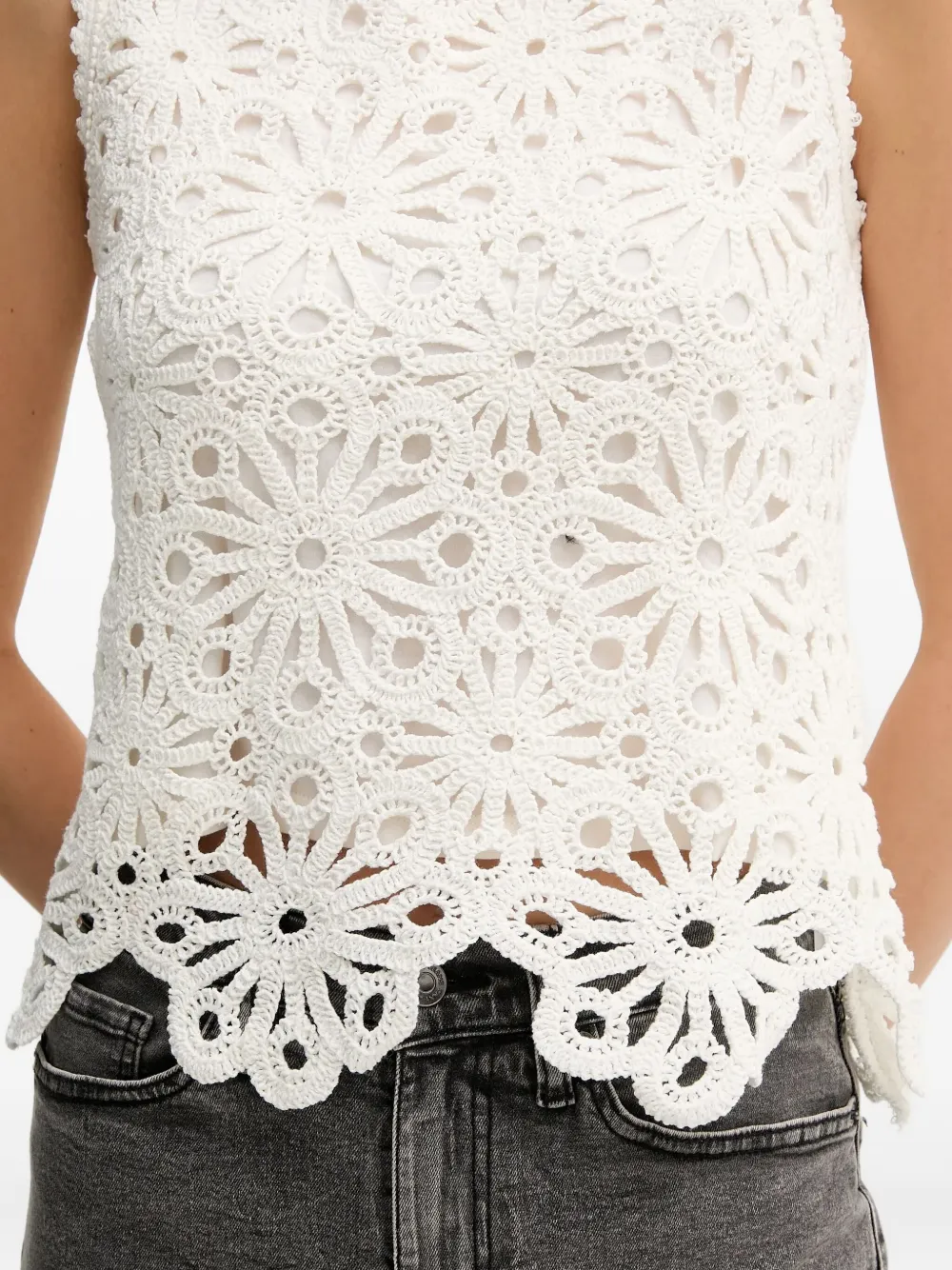 Pedro Del Hierro Mouwloze top Beige