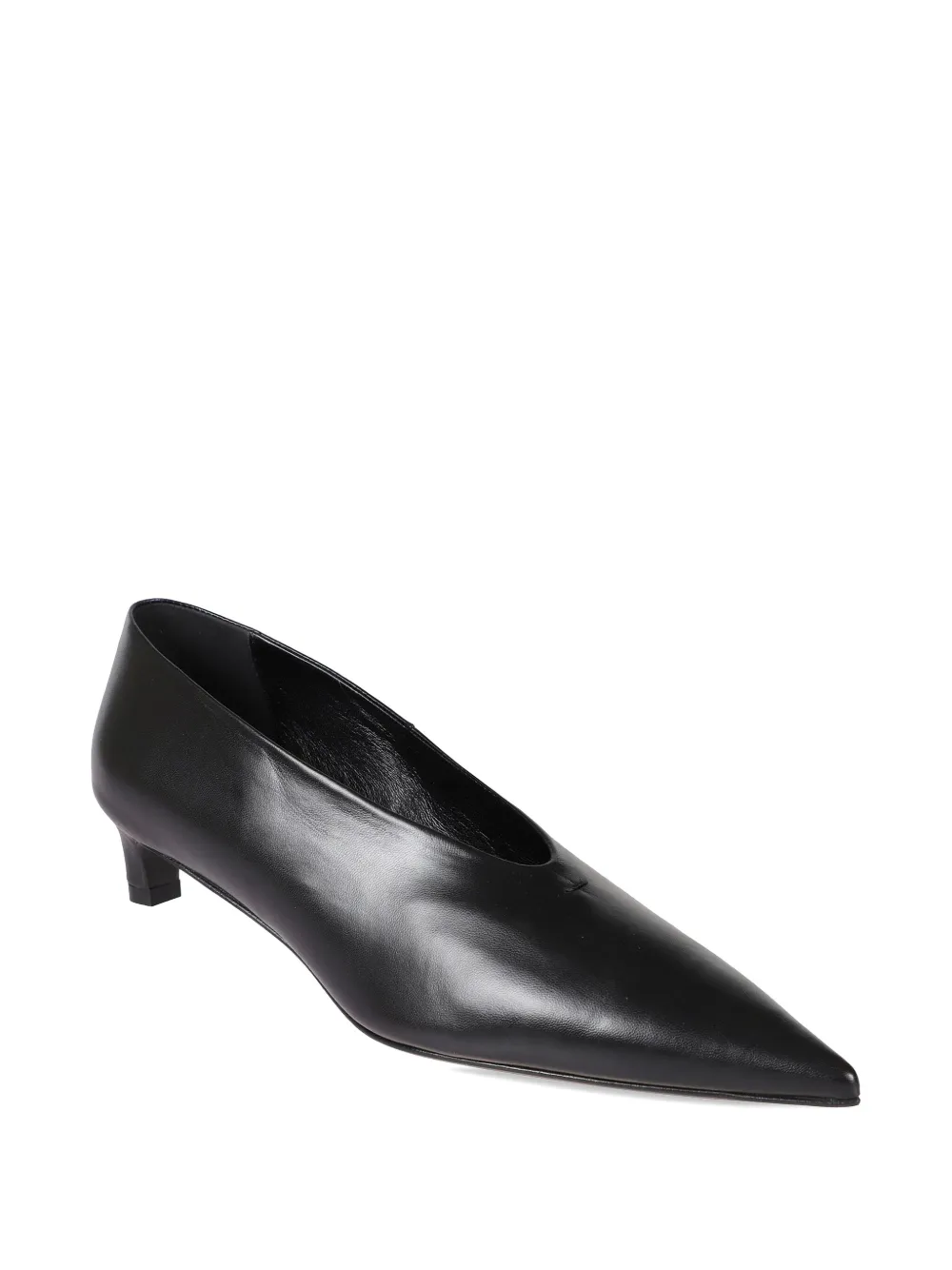 Jil Sander Pointed-toe Leather Pumps In Black