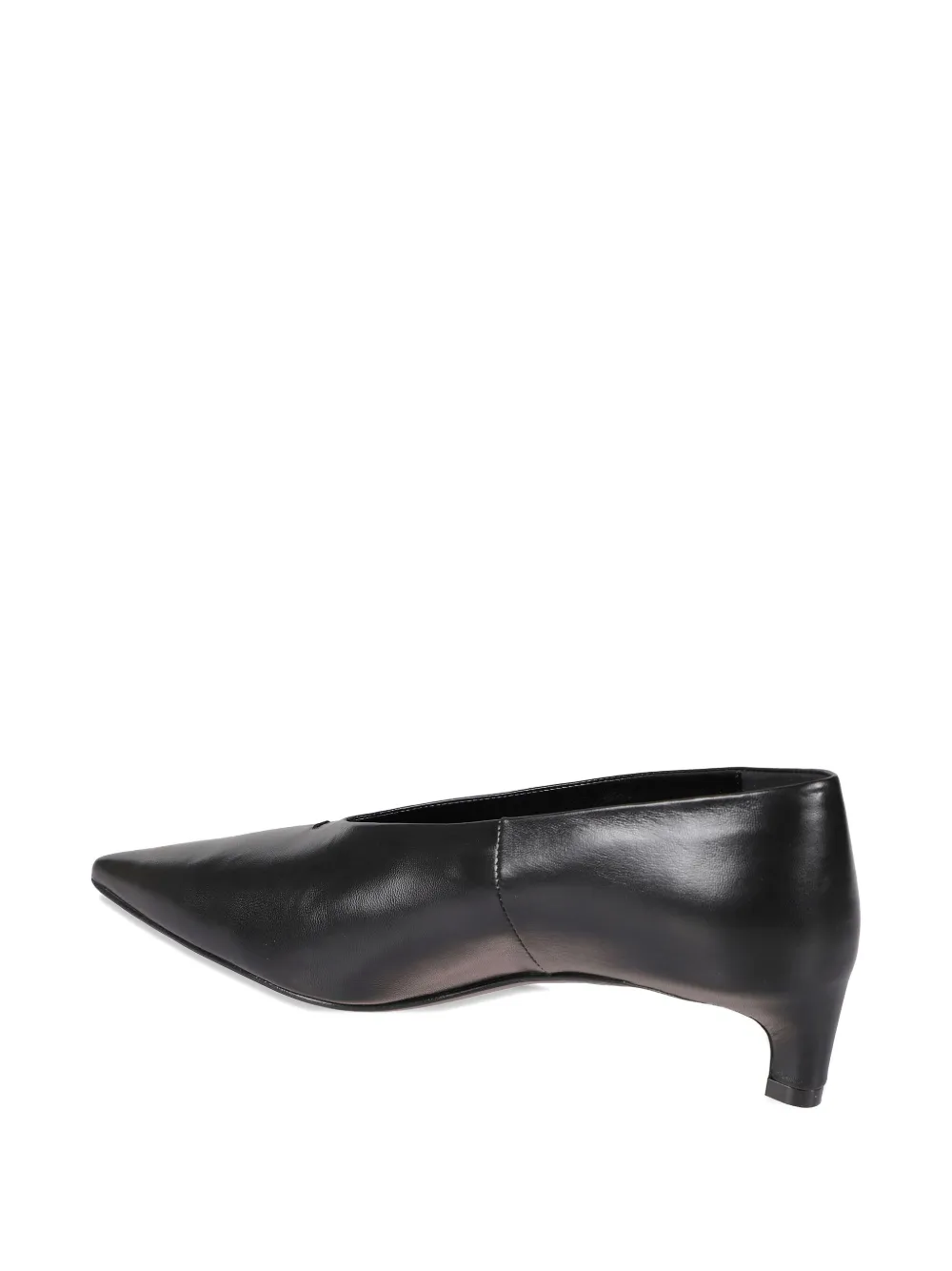Jil Sander Pointed-toe Leather Pumps In Black