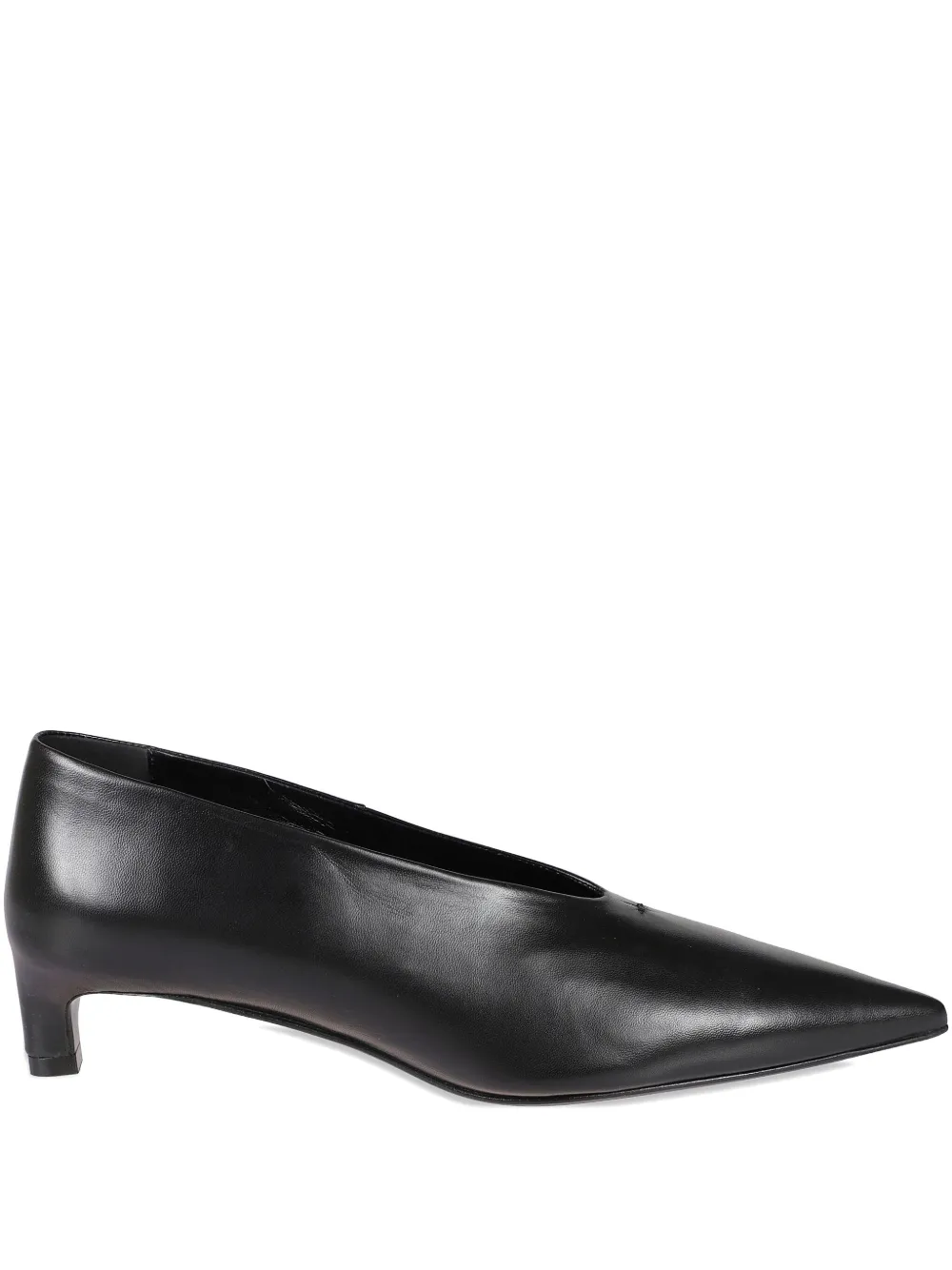 Jil Sander Pointed-toe Leather Pumps In Black