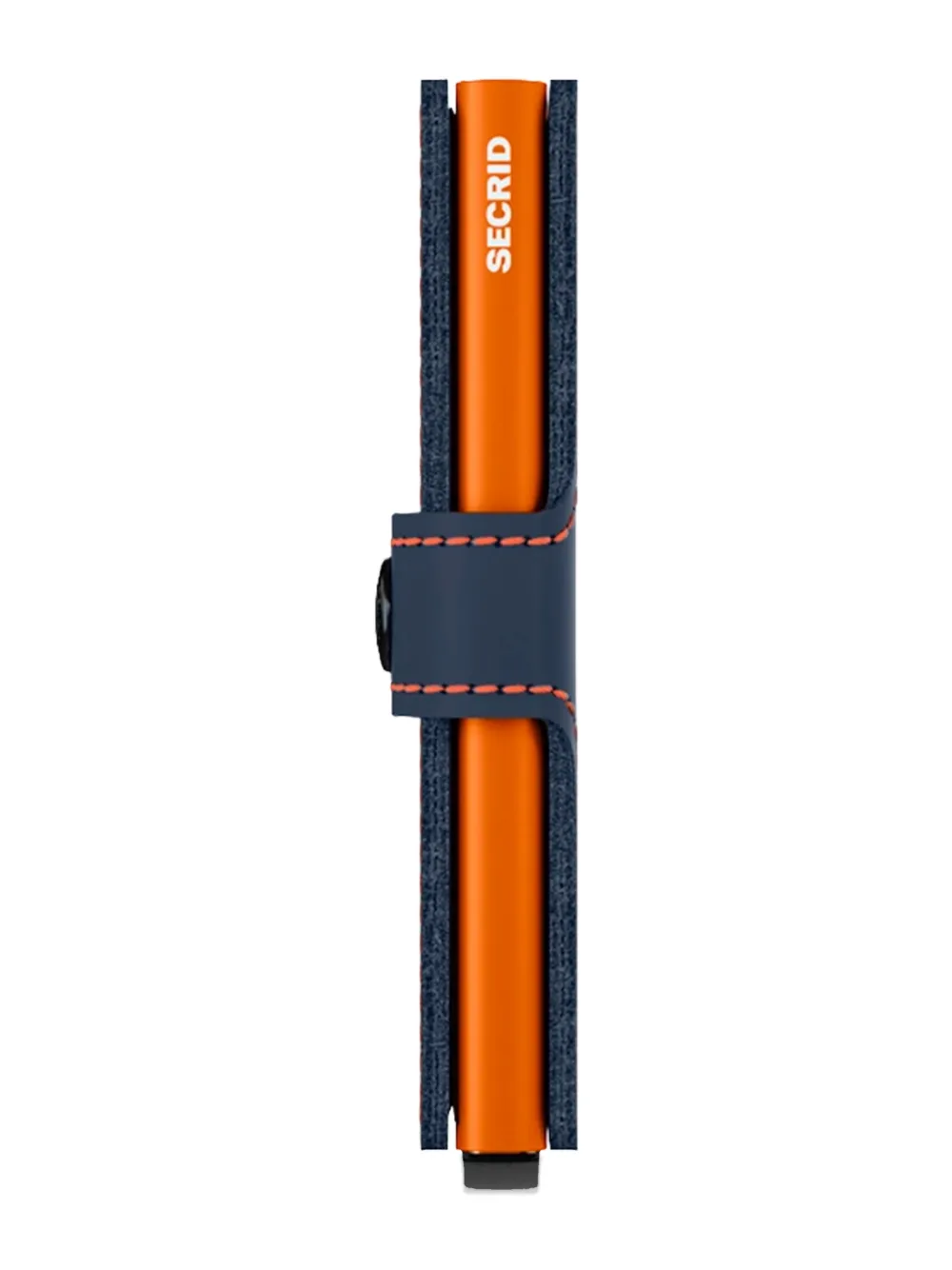 Secrid Leren pasjeshouder met oranje detail Blauw