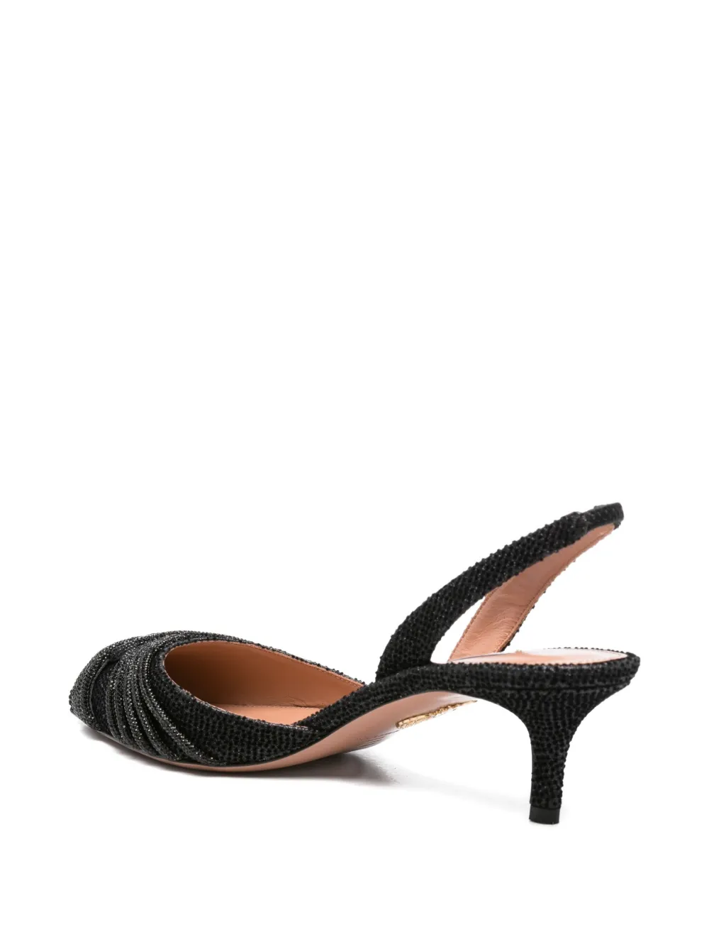 Aquazzura 60mm beaded slingback heeled pumps Black