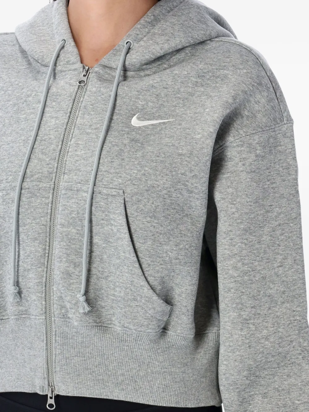 Nike Top met capuchon en rits Grijs