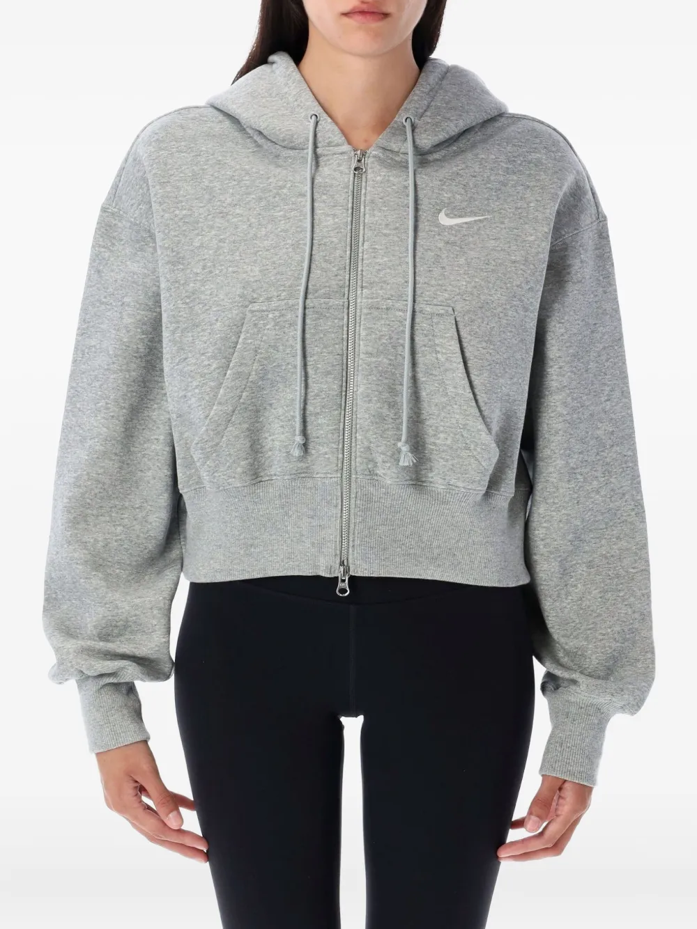 Nike Top met capuchon en rits Grijs