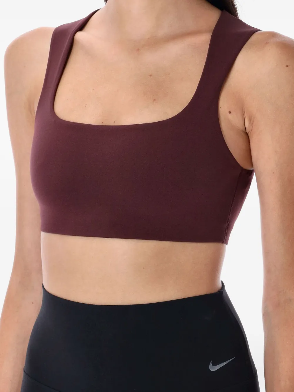 Nike Active top met vierkante hals Rood