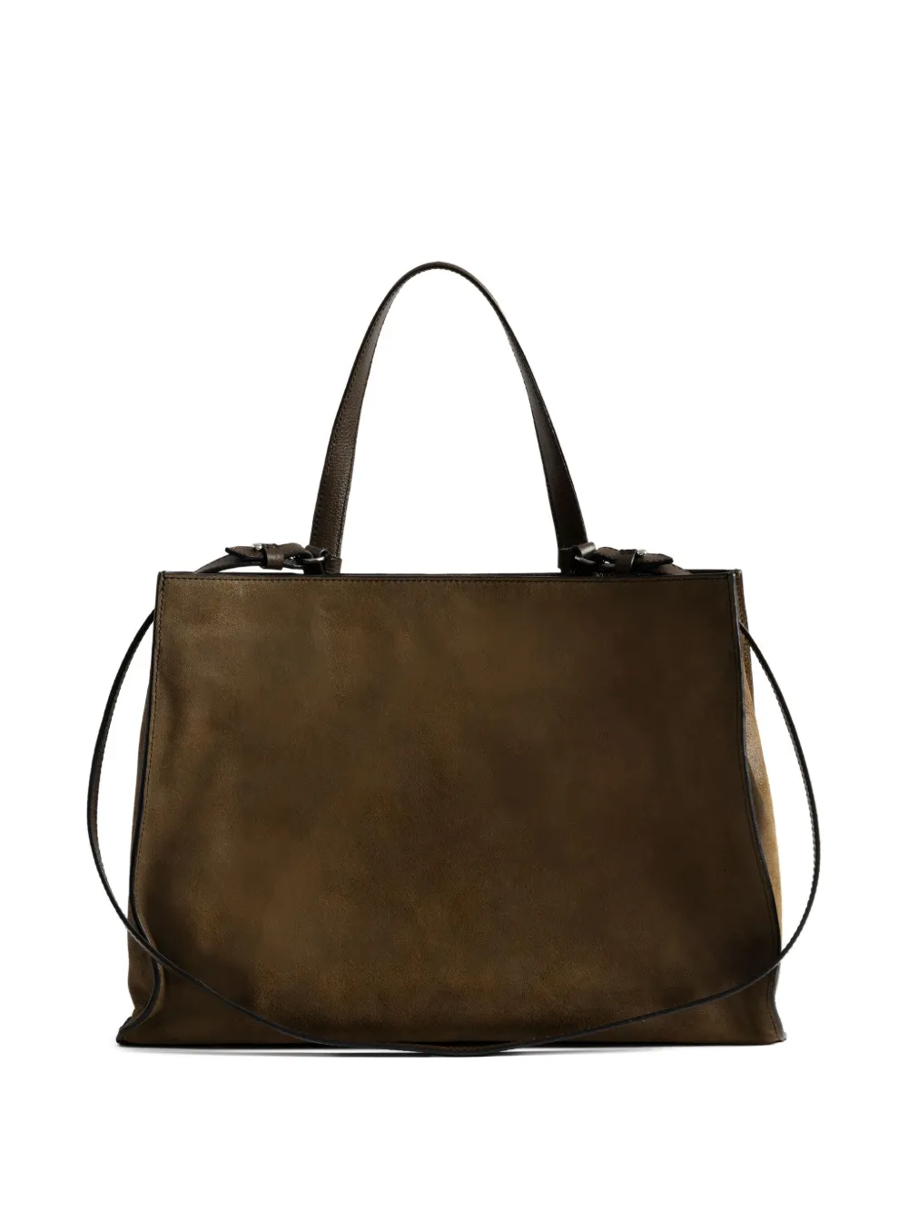Zadig&Voltaire Suède shopper met gewelfd detail - Bruin