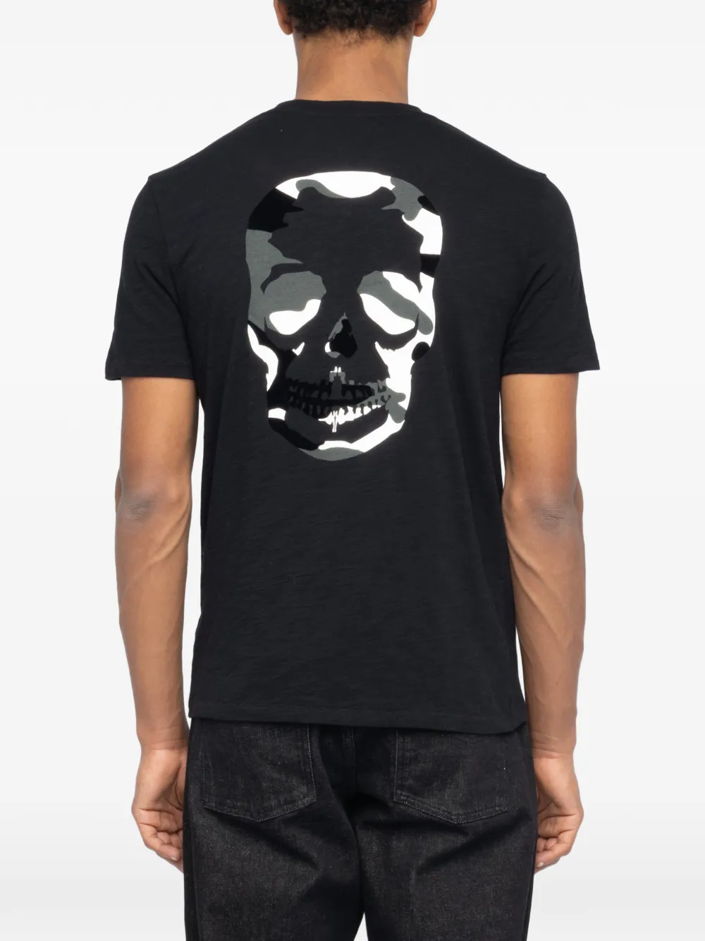 Zadig&Voltaire T-shirt met doodskopprint Zwart