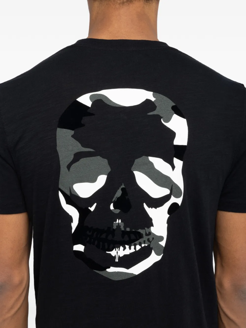 Zadig&Voltaire T-shirt met doodskopprint Zwart