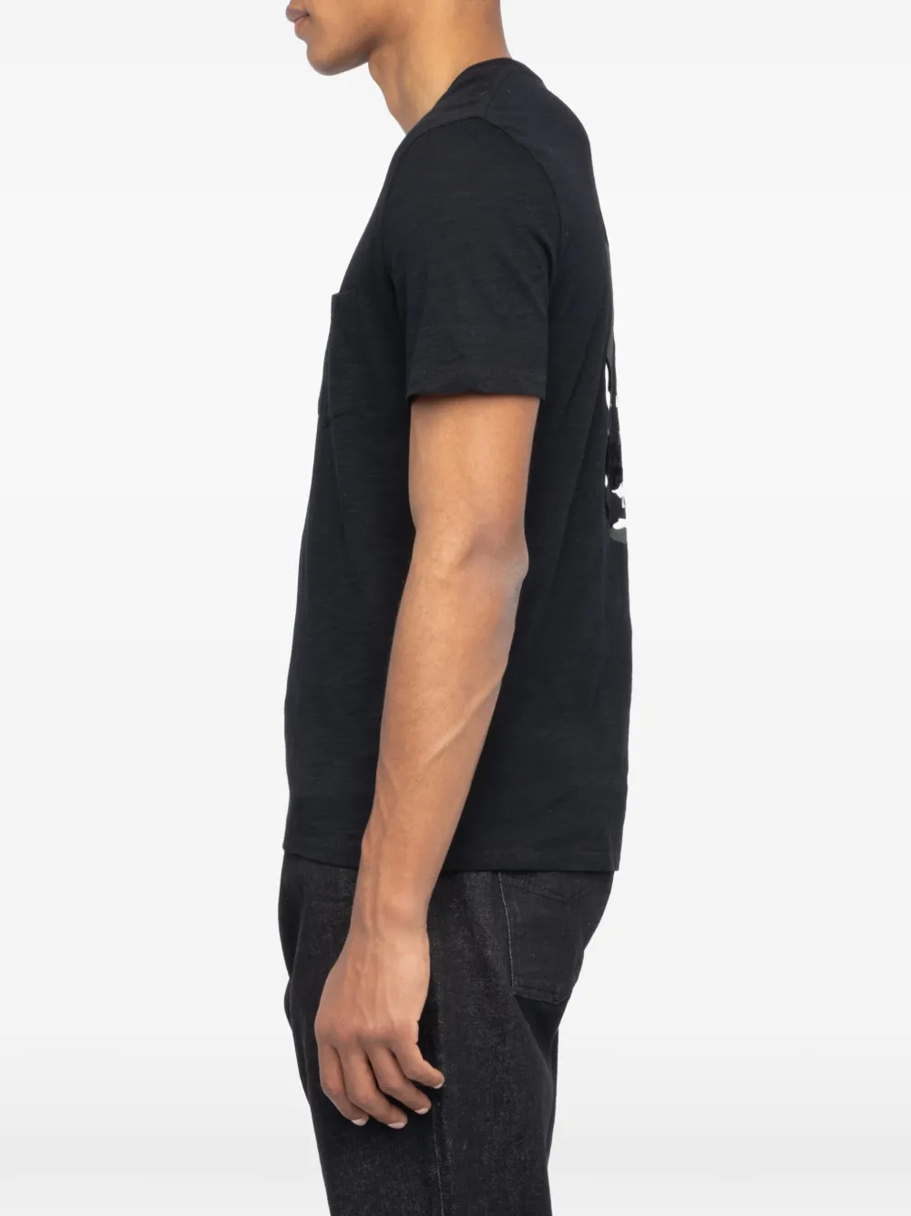 Zadig&Voltaire T-shirt met doodskopprint Zwart