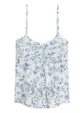 Zadig&Voltaire Cippie floral-print smocked top - Blue