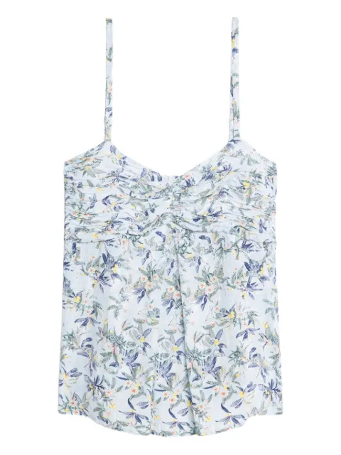 Zadig&Voltaire Gesmoktes Cippie Oberteil mit Blumen-Print