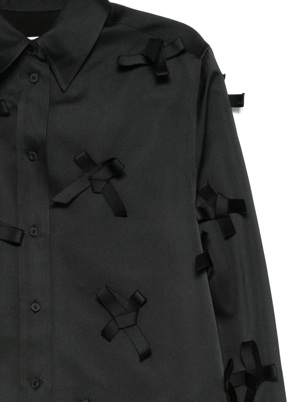 Jil Sander Shirt met verfraaide strik Zwart