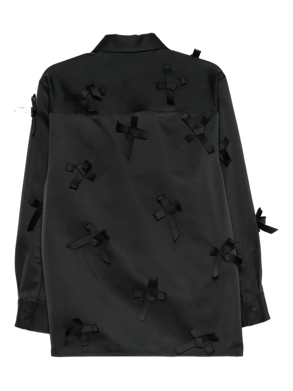 Jil Sander Shirt met verfraaide strik Zwart