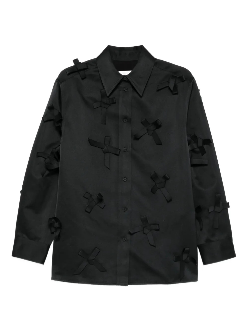 Jil Sander Shirt met verfraaide strik Zwart