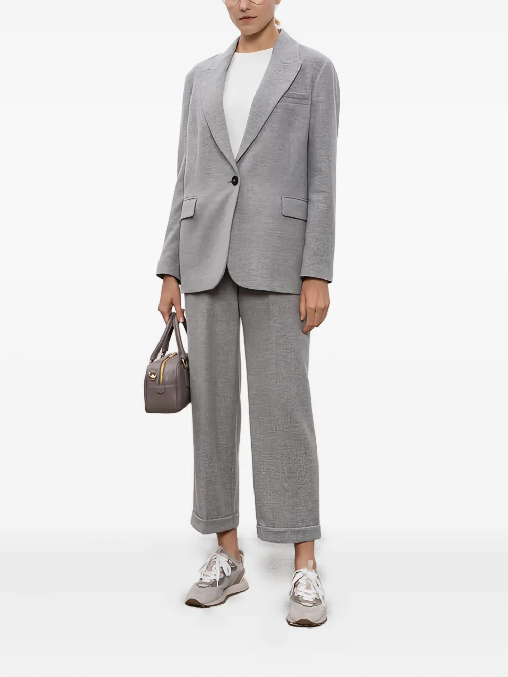Peserico Button Single-breasted Jacket In Gray
