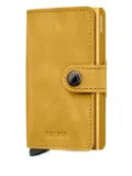 Secrid button-fastening leather miniwallet - Yellow