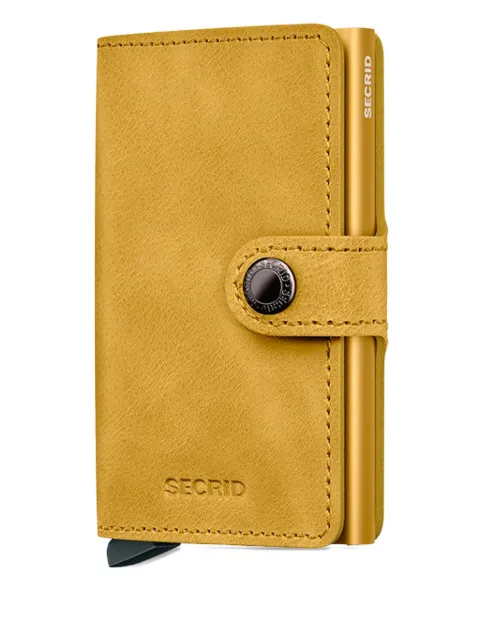 Secrid button-fastening leather miniwallet