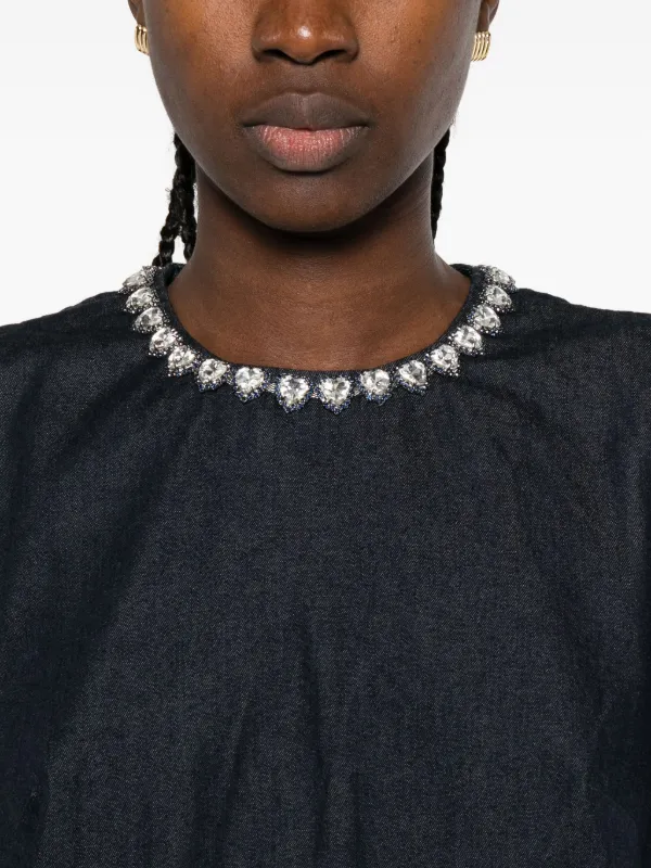 zimmermann denim dress ZIMMERMANN Embellished Denim Dress | Night Sky main image 1